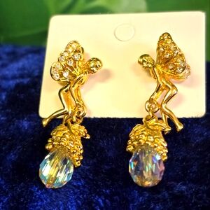 🧚‍♀️ Kirks Folly, Vintage Vale of the Fairies Earrings